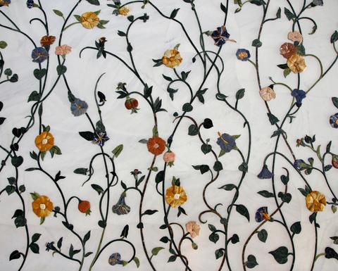 Floral tilework